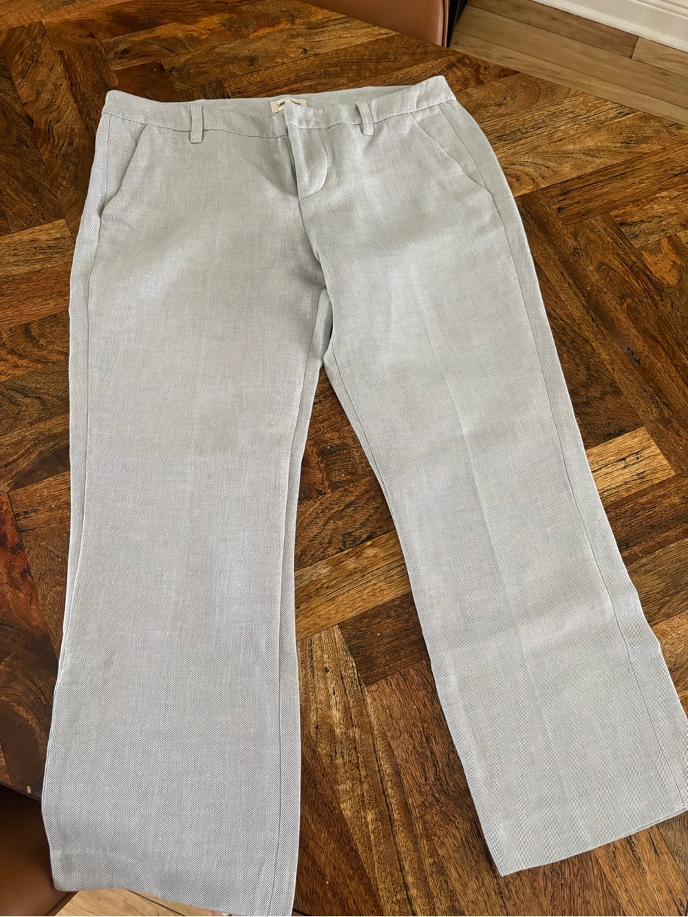 Woman Zadig & Voltaire sparkle blue Gray Linen Blend Pants size 40 French/ 30 US